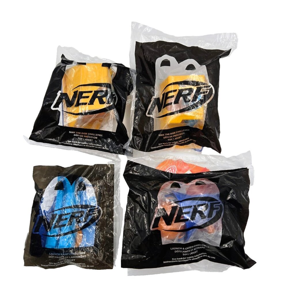 Nerf McDonald’s Happy Meal Toys Lot Of 4 New Sealed 2023 Read